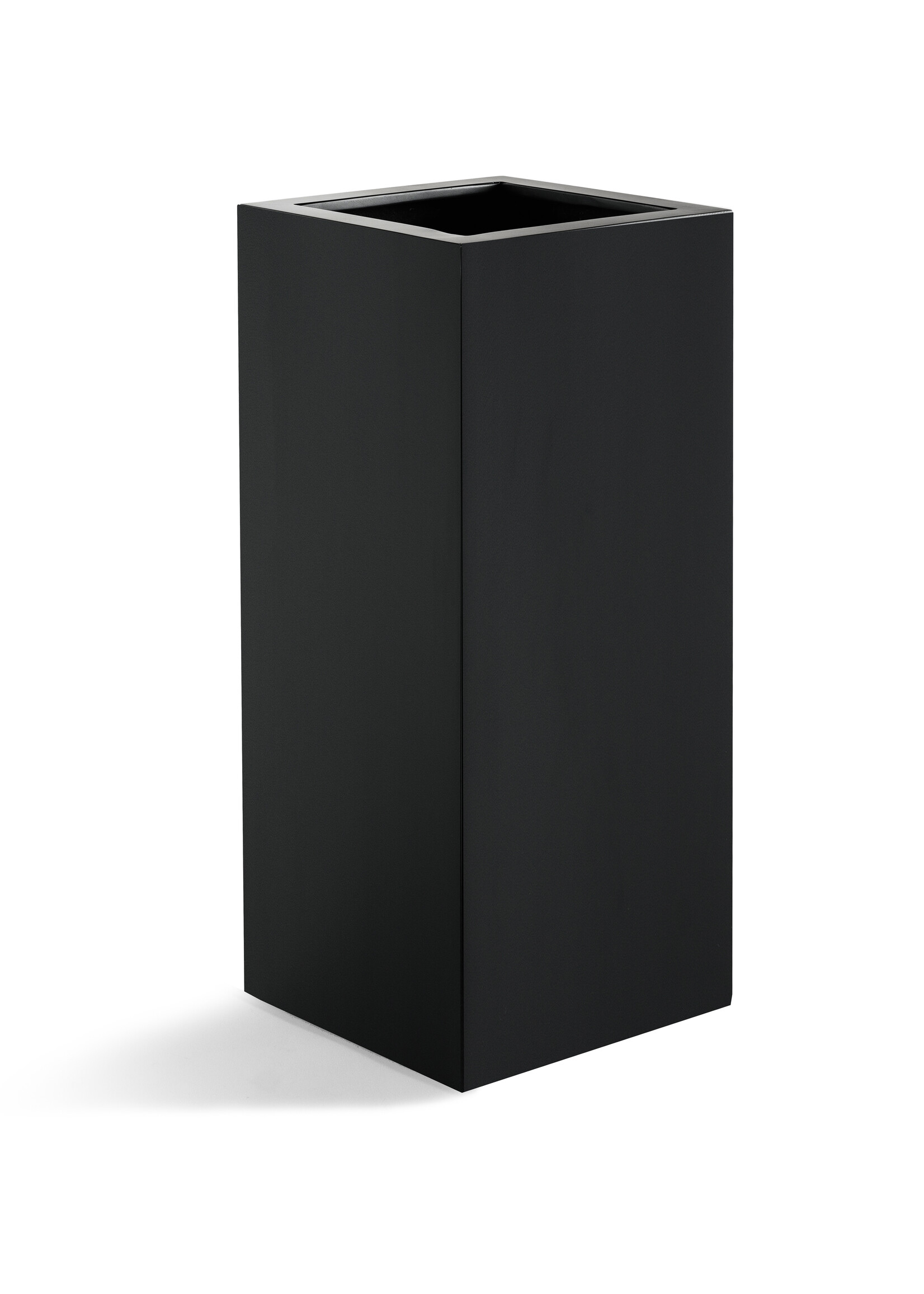 Luca Lifestyle - Argento Pflanzkübel "Argento High Cube" Schwarz Eckig Hoch Fiberglas