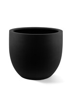 Luca Lifestyle - Argento Pflanzkübel "Argento New Egg Pot" Schwarz Rund Fiberglas