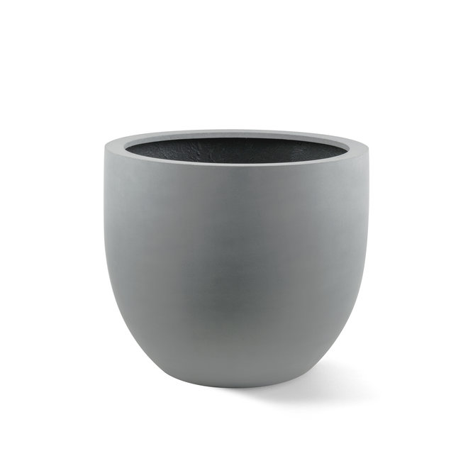 Pflanzkübel "Argento New Egg Pot" Betongrau Rund Fiberglas