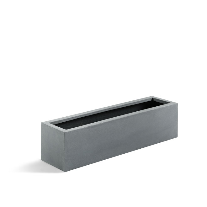 Pflanzkasten "Argento Small Box" Betongrau Rechteckig Fiberglas