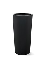 Luca Lifestyle - Argento Pflanzkübel "Argento Vase" Schwarz Rund Fiberglas
