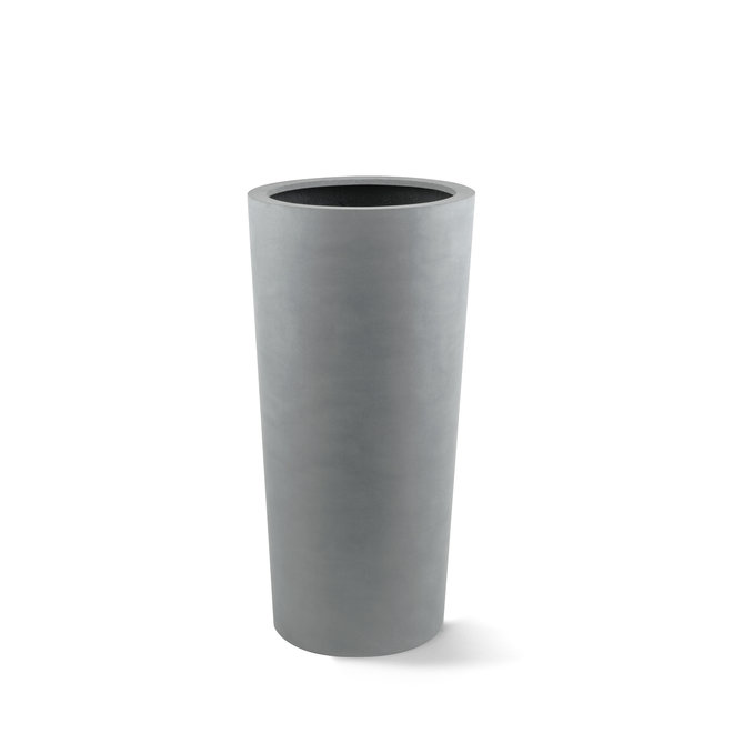 Pflanzkübel "Argento Vase" Betongrau Rund Fiberglas