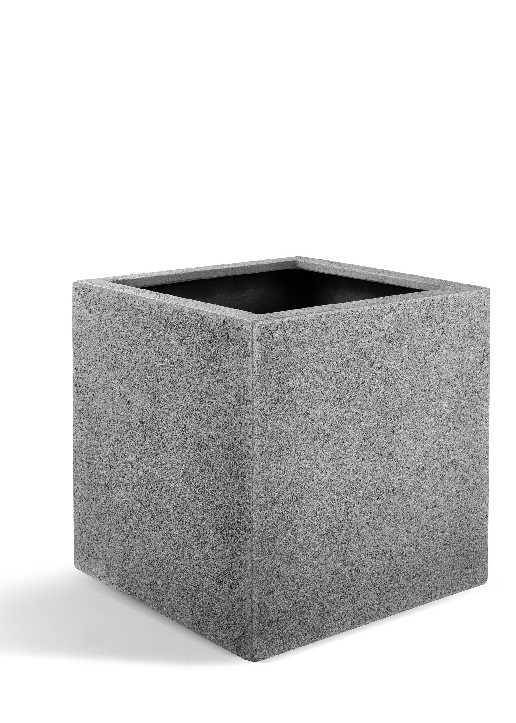 Pflanzkübel ''Struttura Cube'' Hellgrau Quadratisch Fiberglas