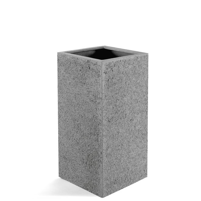 Pflanzkübel ''Struttura High Cube'' Hellgrau Quadratisch Fiberglas