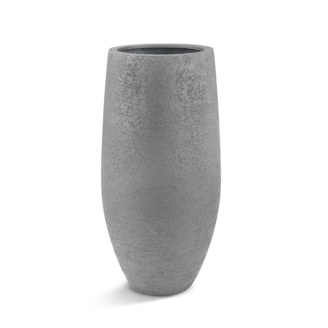 Pflanzkübel ''Struttura Tear Vase'' Hellgrau Rund Fiberglas