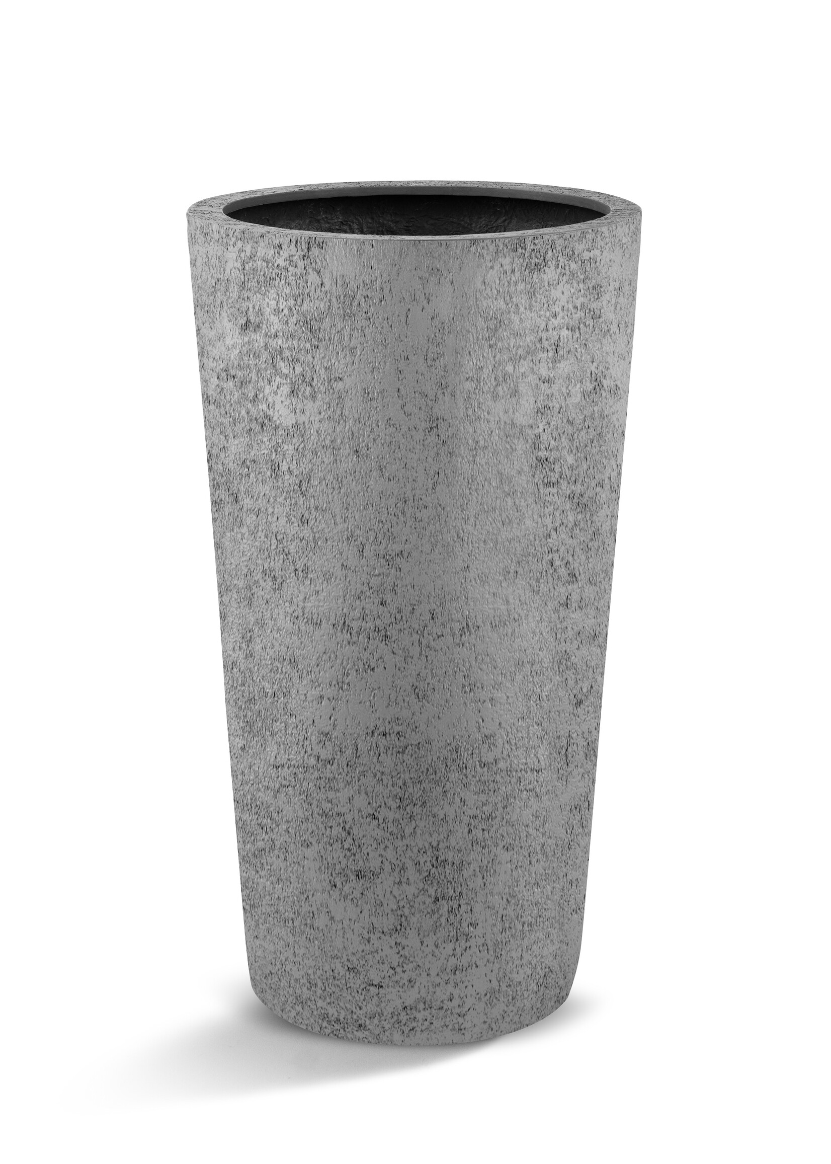 Pflanzkübel "Struttura Vase" Hellgrau Rund Fiberglas