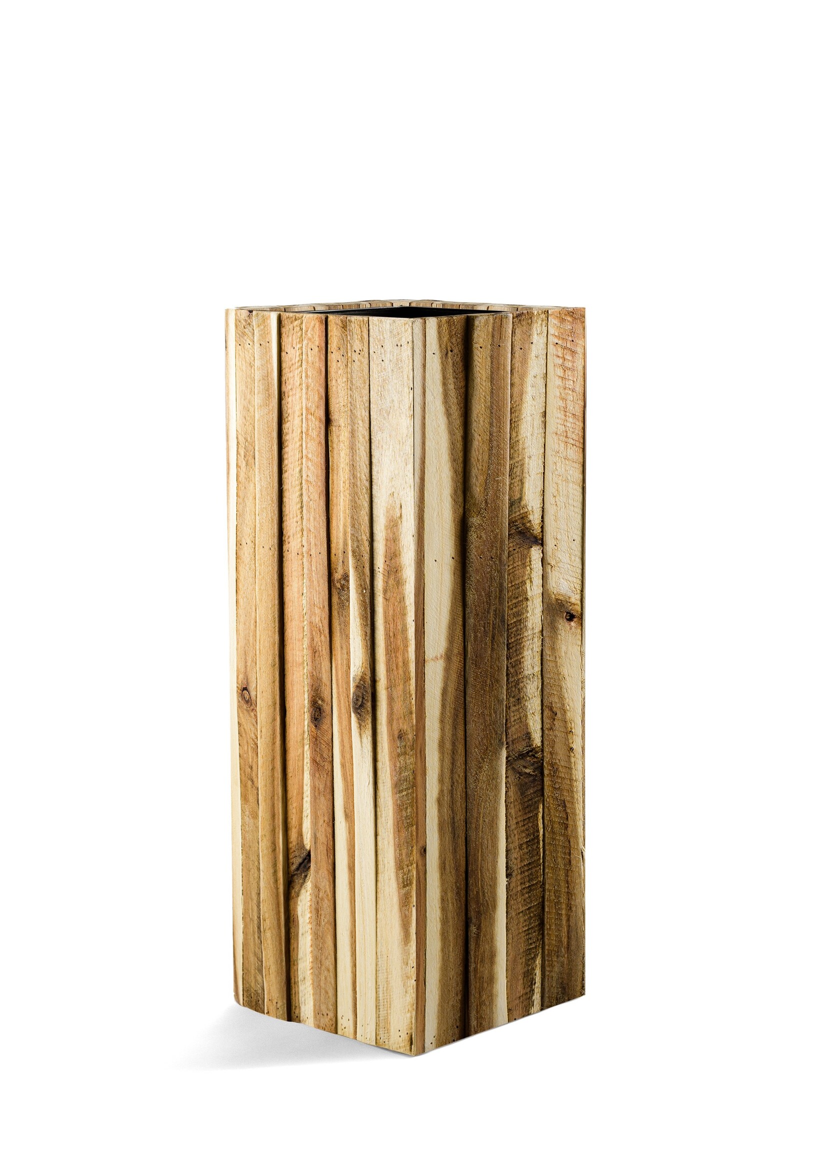 Luca Lifestyle - Marrone Pflanzkübel "Marrone Verticale High Cube" Quadratisch Holz