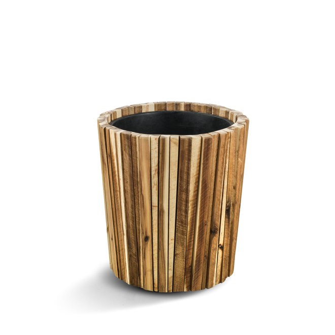Pflanzkübel "Marrone Verticale Pot" Holz Acacia