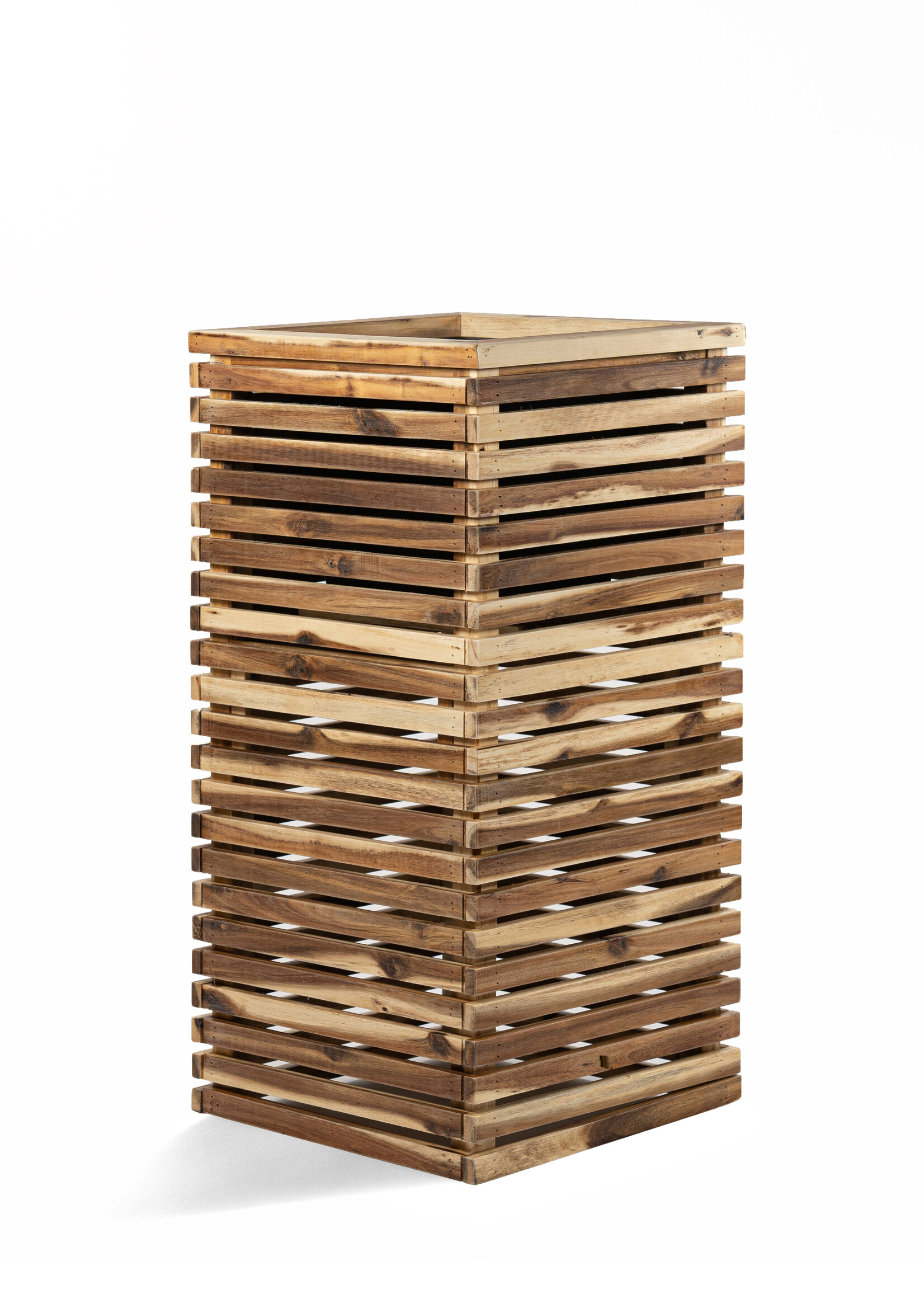 Luca Lifestyle - Marrone Pflanzkasten "Marrone Orizzontale High Cube" Acacia Rechteckig Holz