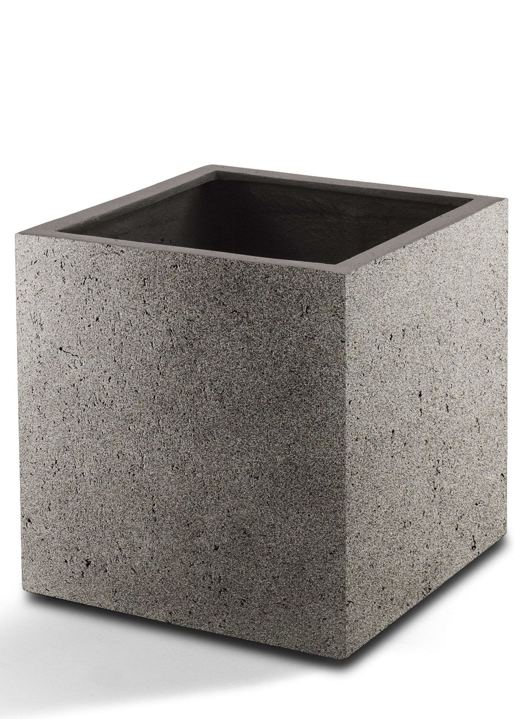 Luca Lifestyle - Grigio Pflanzkübel ''Grigio Cube'' Grau Quadratisch Fiberglas