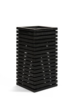 Luca Lifestyle - Marrone Pflanzkasten "Marrone Orizzontale High Cube" Schwarz Rechteckig Holz
