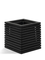 Luca Lifestyle - Marrone Pflanzkasten "Marrone Orizzontale Cube" Schwarz Quadratisch Holz