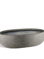 Luca Lifestyle - Grigio Pflanzkübel ''Grigio Longtail'' Grau Rund Fiberglas