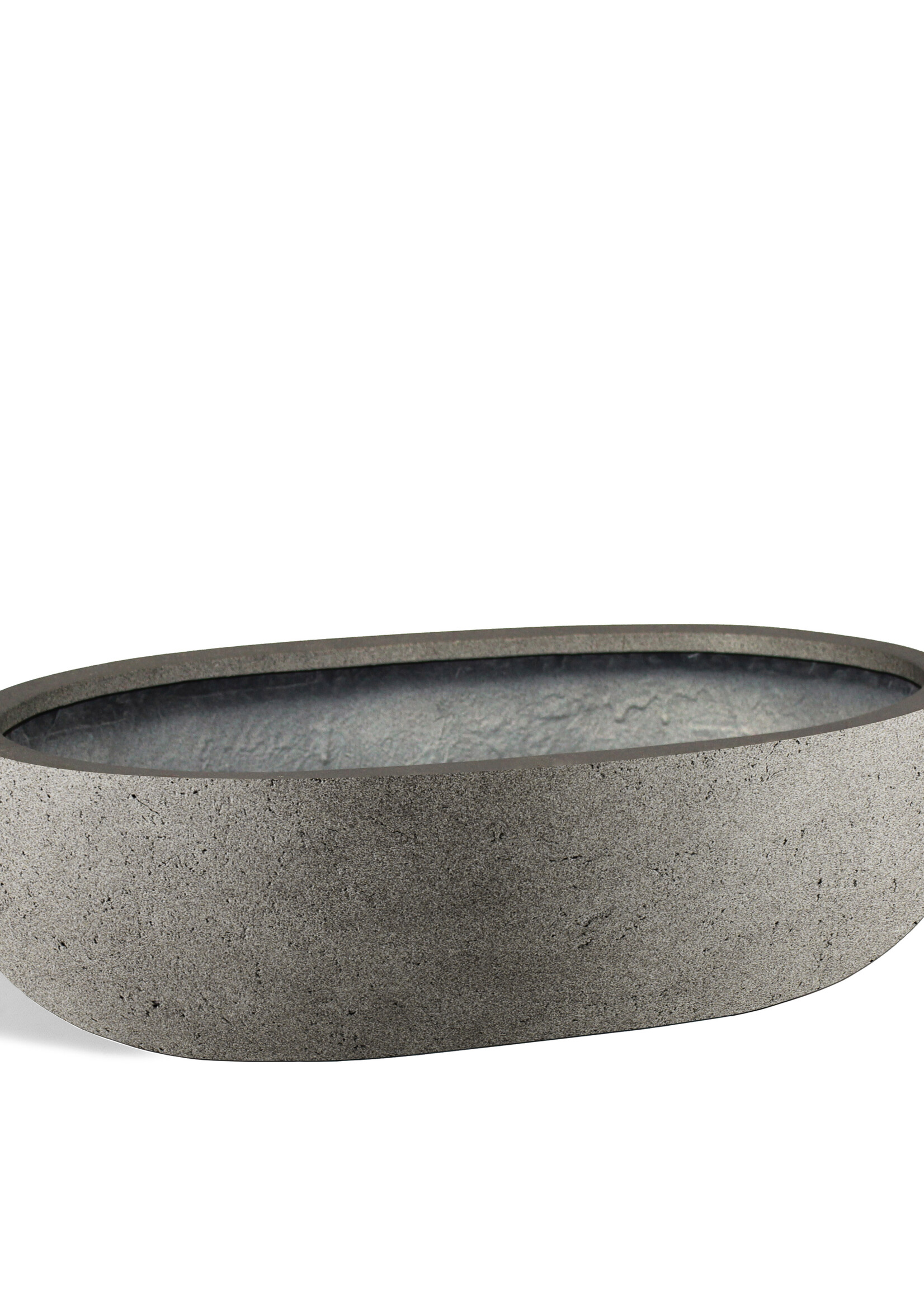 Luca Lifestyle - Grigio Pflanzkübel ''Grigio Longtail'' Grau Rund Fiberglas