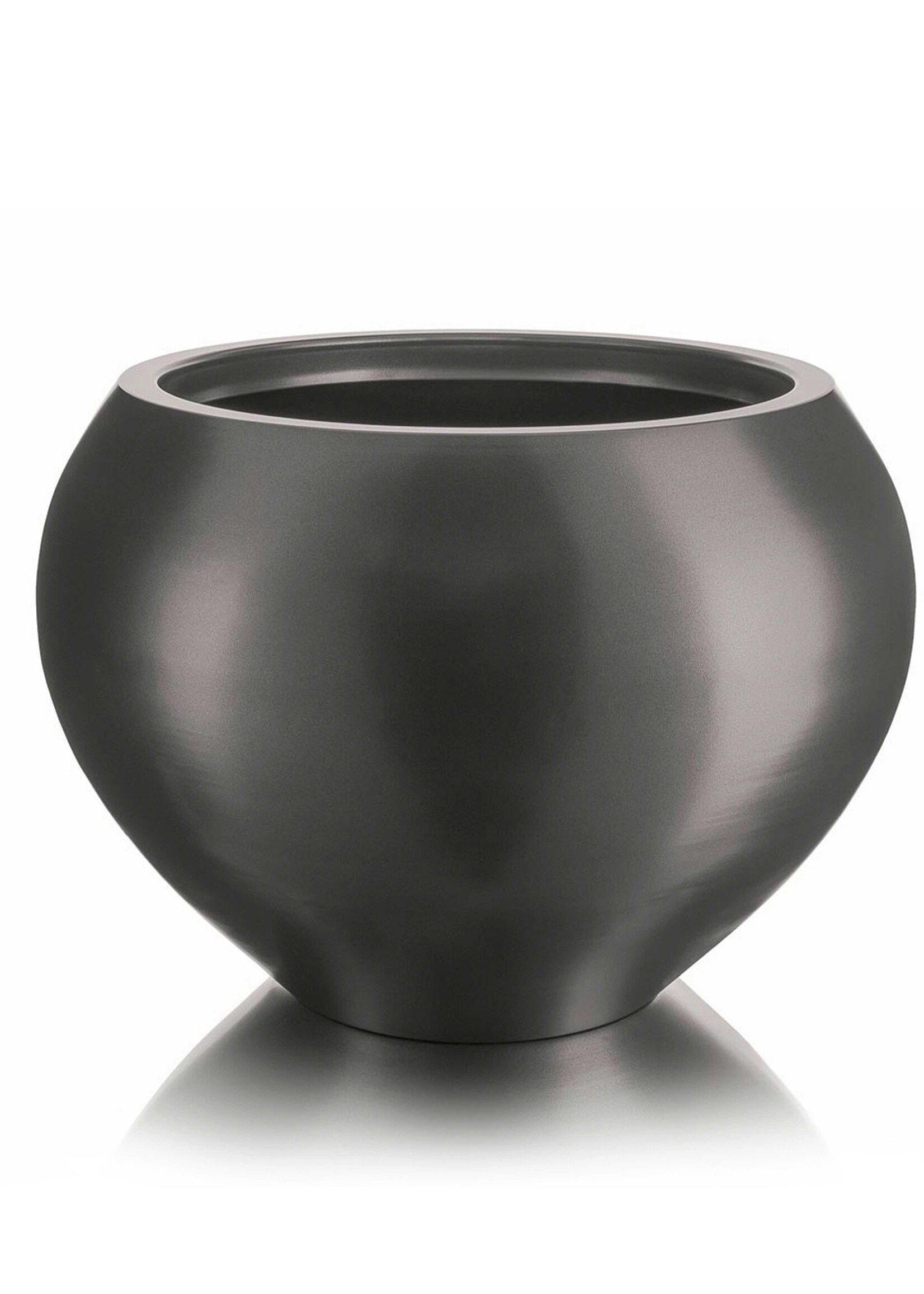 Metallico Pflanzkübel "Metallico Samina" Espresso Rund Aluminium