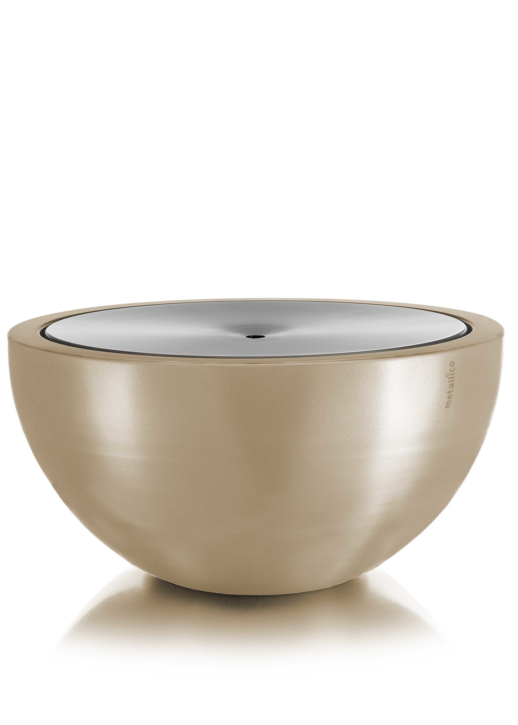 Metallico Wasserbrunnen "Metallico Fontana" Sabbia Rund Aluminium - 90x90x45cm - F1160-SAB