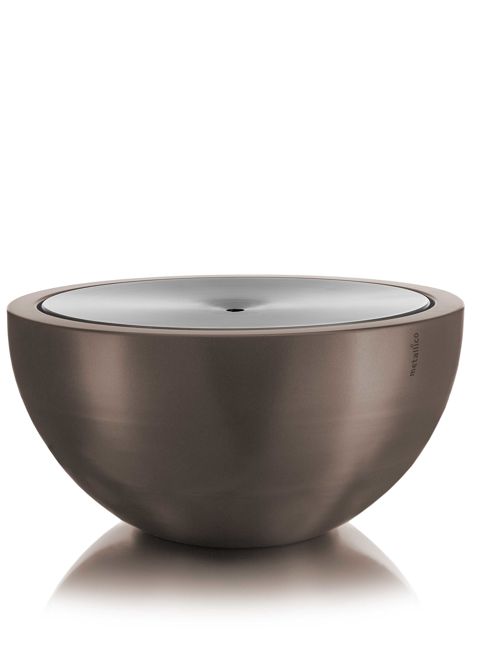 Metallico Wasserbrunnen "Metallico Fontana" Marrone Rund Aluminium - 90x90x45cm - F1160-MAR