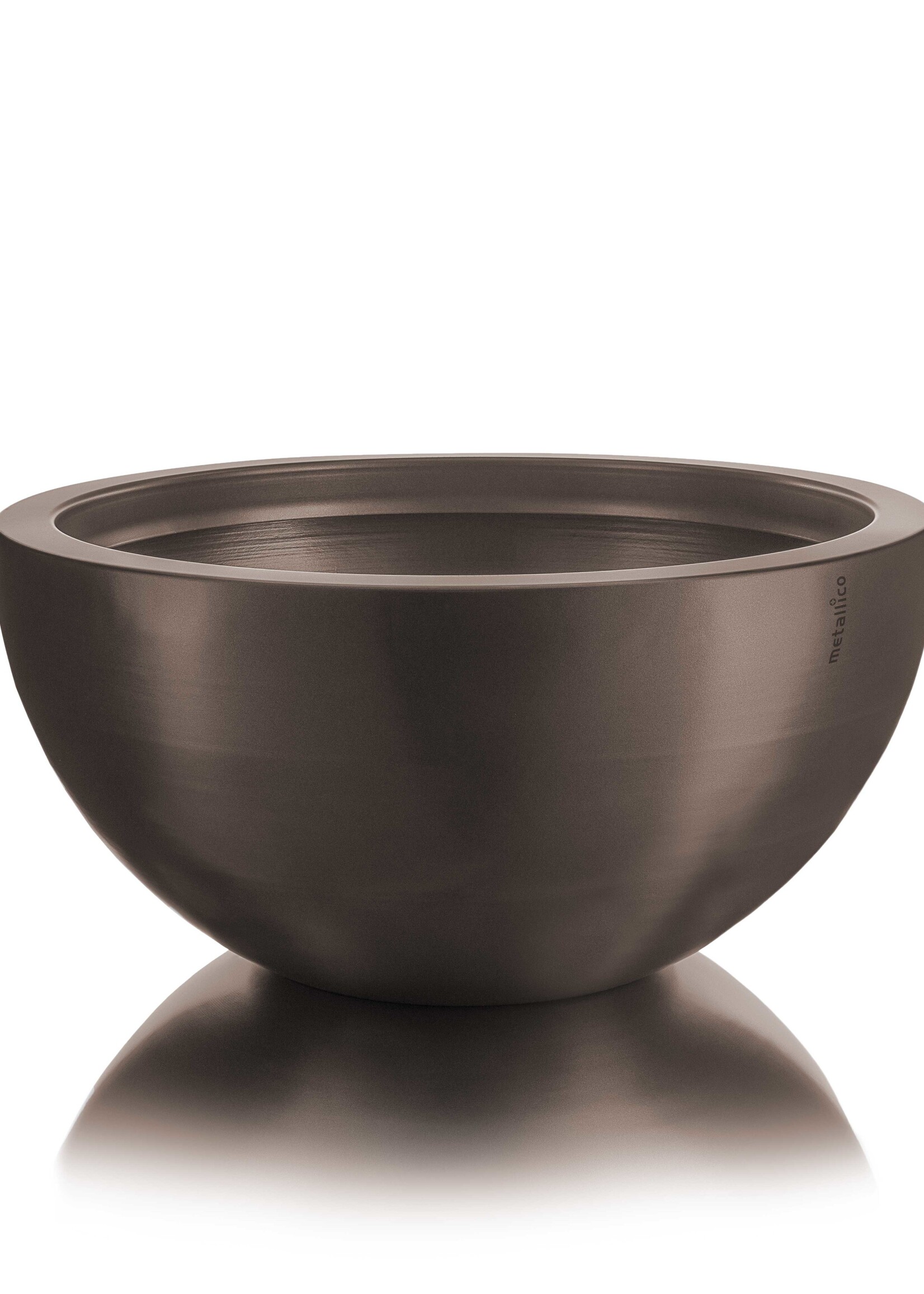 Metallico Pfanzkübel "Metallico Olivia" Marrone Rund Aluminium