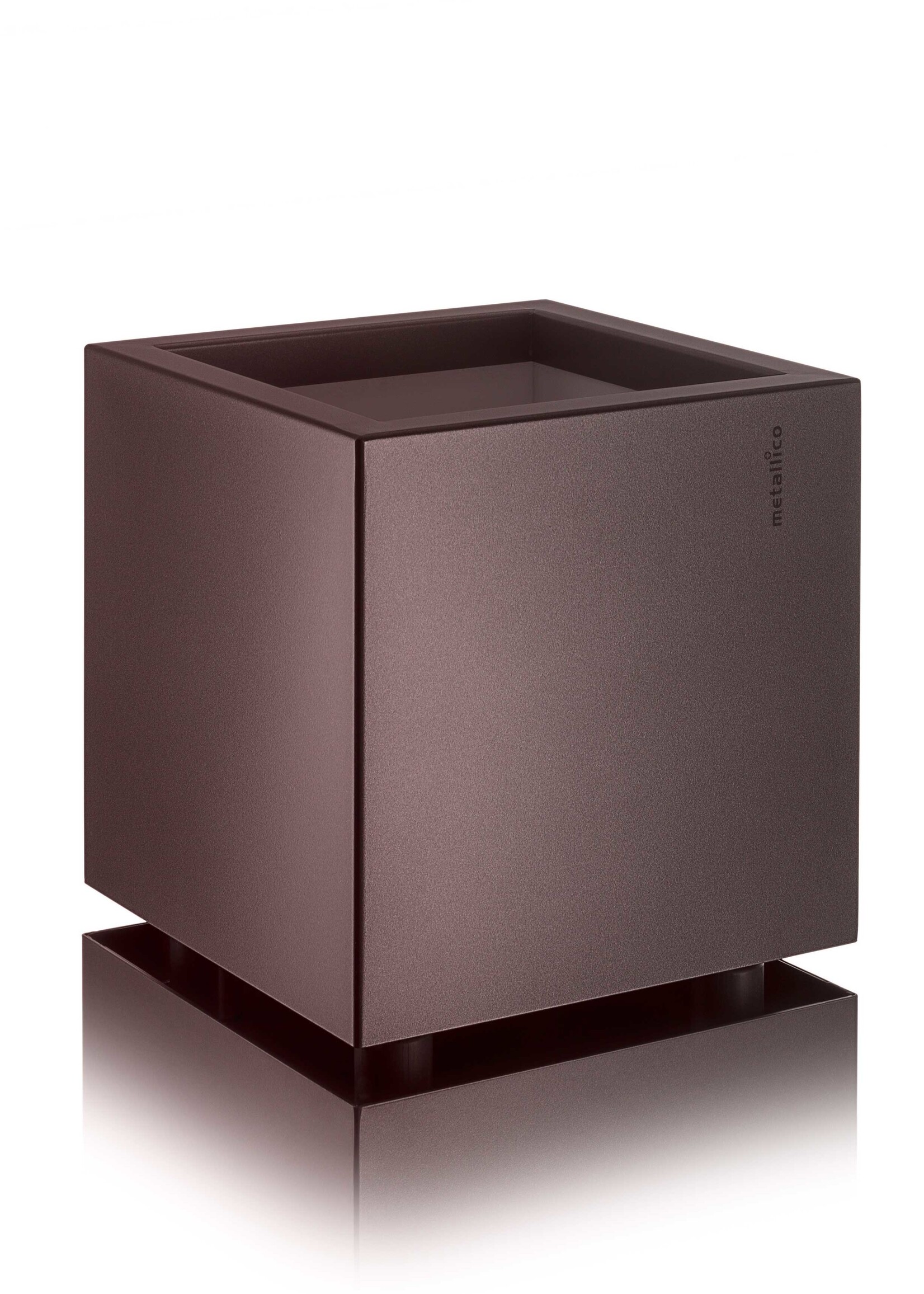 Metallico Pflanzkübel ''Metallico Enzo Cube'' Rome Quadratisch Chromstahl