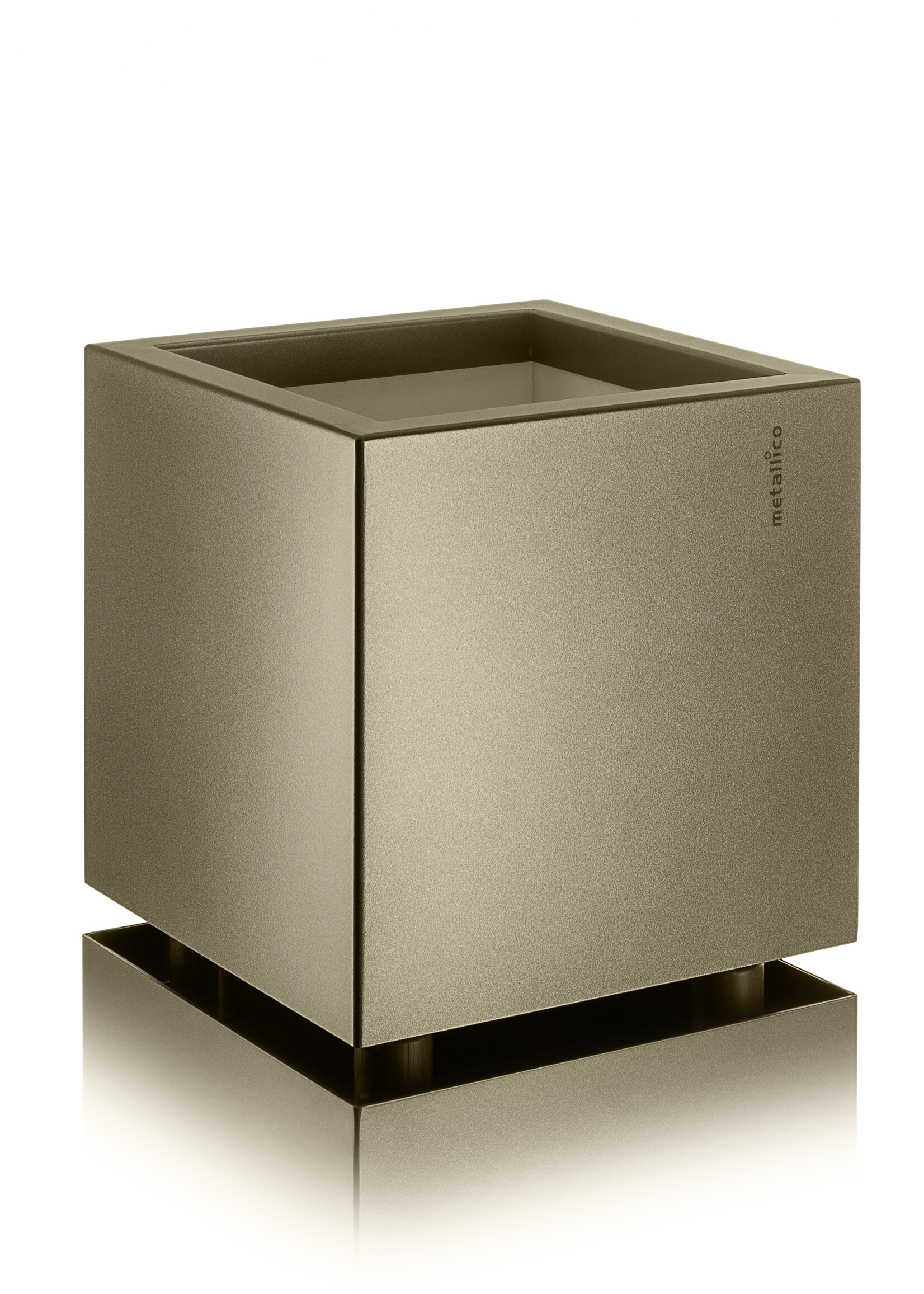 Metallico Pflanzkübel ''Metallico Enzo Cube'' Guarani Quadratisch Chromstahl