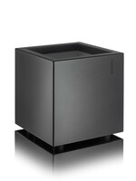 Metallico Pflanzkübel ''Metallico Enzo Cube'' Espresso Quadratisch Chromstahl