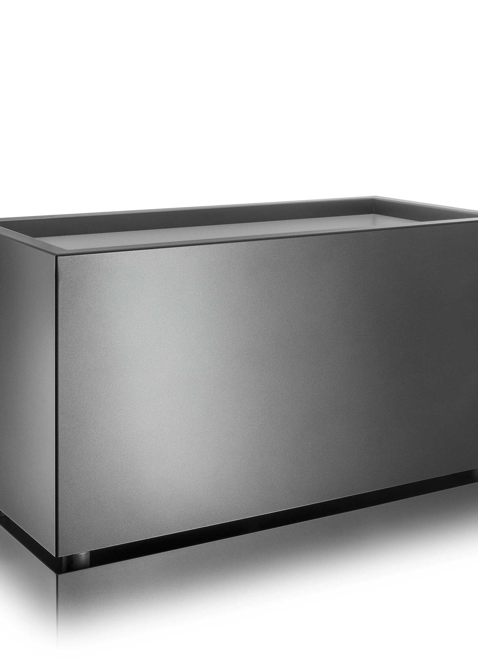 Metallico Pflanzkasten ''Metallico Luca Box'' Anthrazit Rechteckig Chromstahl
