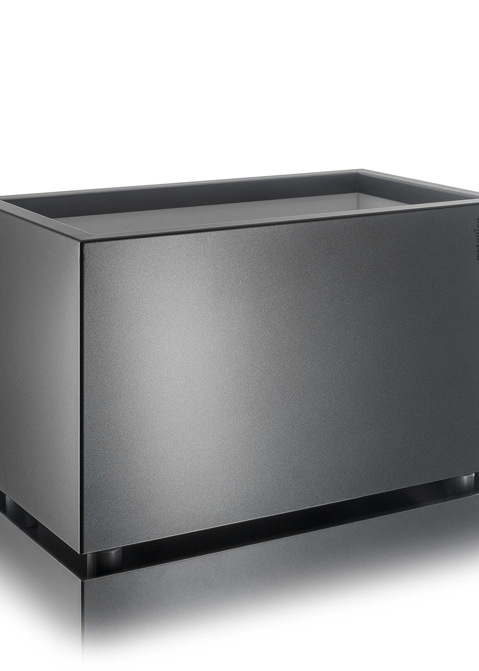 Metallico Pflanzkasten ''Metallico Nico Box'' Anthrazit Rechteckig Chromstahl