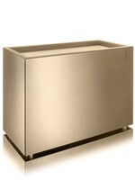 Metallico Raumteiler ''Metallico Carlo High Box'' Sabbia Rechteckig Chromstahl - 70x35x80cm - F1076-SAB