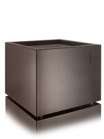 Metallico Pflanzkübel "Metallico Leon" Low Cube Marrone Quadratisch Chromstahl