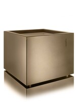 Metallico Pflanzkübel "Metallico Leon" Low Cube Guarani Quadratisch Chromstahl