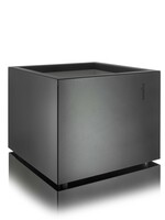 Metallico Pflanzkübel "Metallico Leon" Low Cube Espresso Quadratisch Chromstahl
