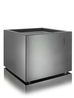 Metallico Pflanzkübel "Metallico Leon" Low Cube Anthrazit Quadratisch Chromstahl