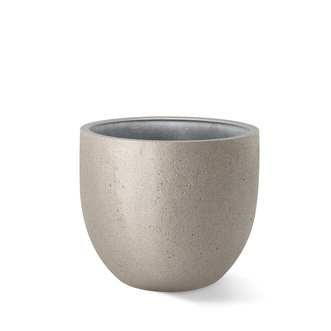 Pflanzkübel ''Grigio New Egg Pot'' Metallic Champagne Rund Fiberglas