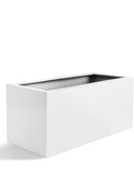 Luca Lifestyle - Argento Pflanzkasten "Argento Box" Weiß Matt Rechteckig Fiberglas