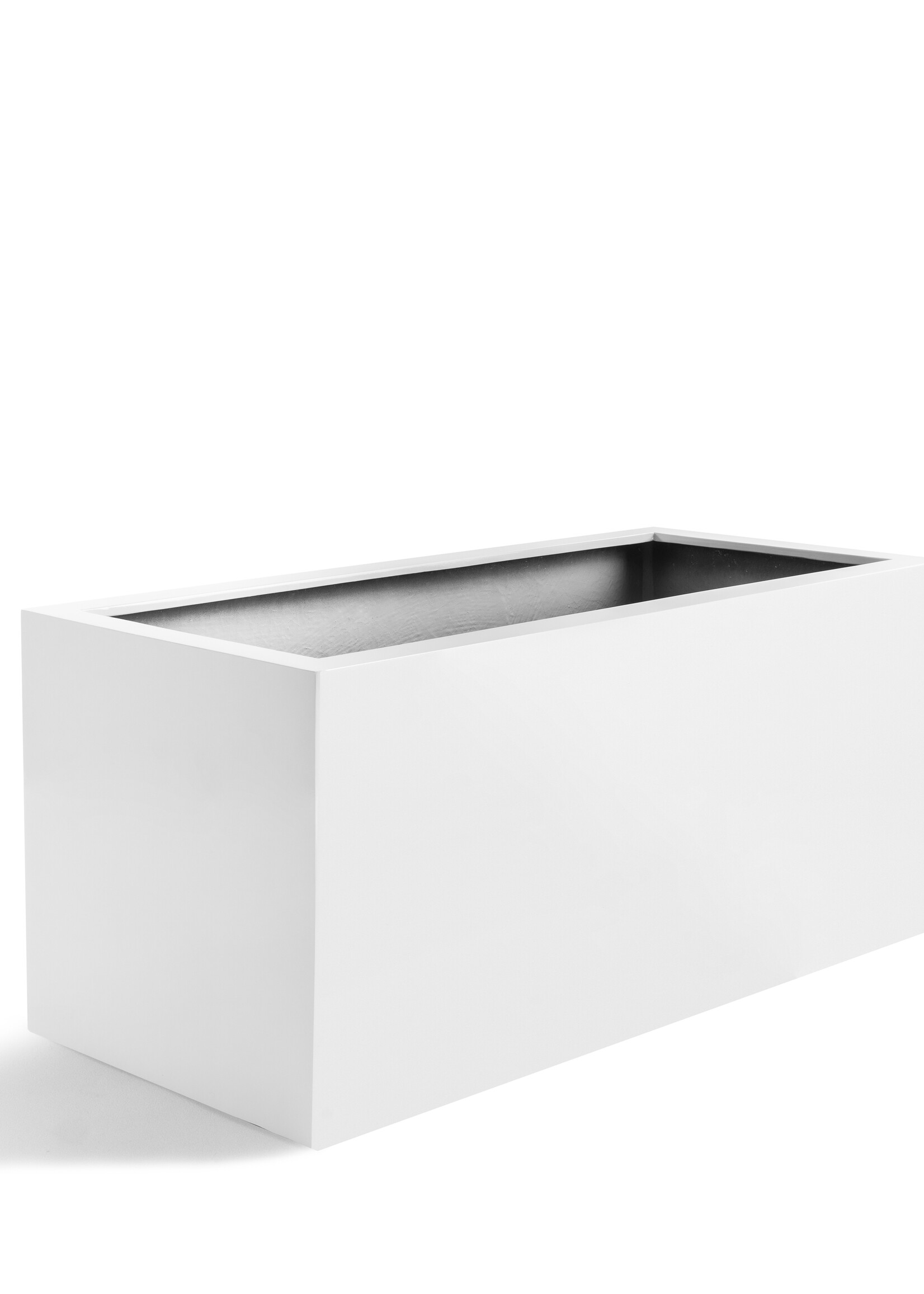 Luca Lifestyle - Argento Pflanzkasten "Argento Box" Weiß Matt Rechteckig Fiberglas