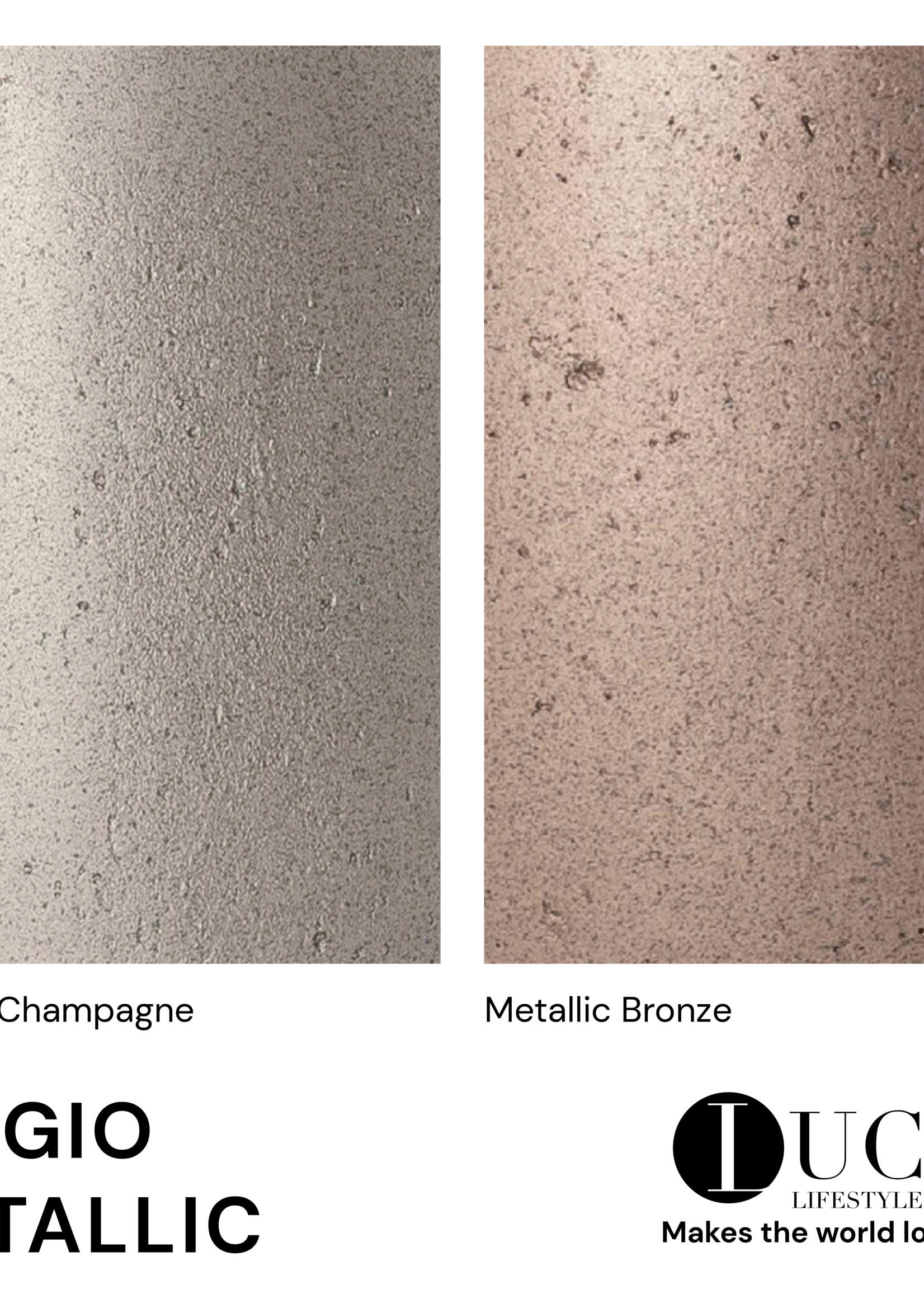 Luca Lifestyle - Grigio Pflanzkübel ''Grigio Tall Balloon'' Metallic Champagne Rund Fiberglas
