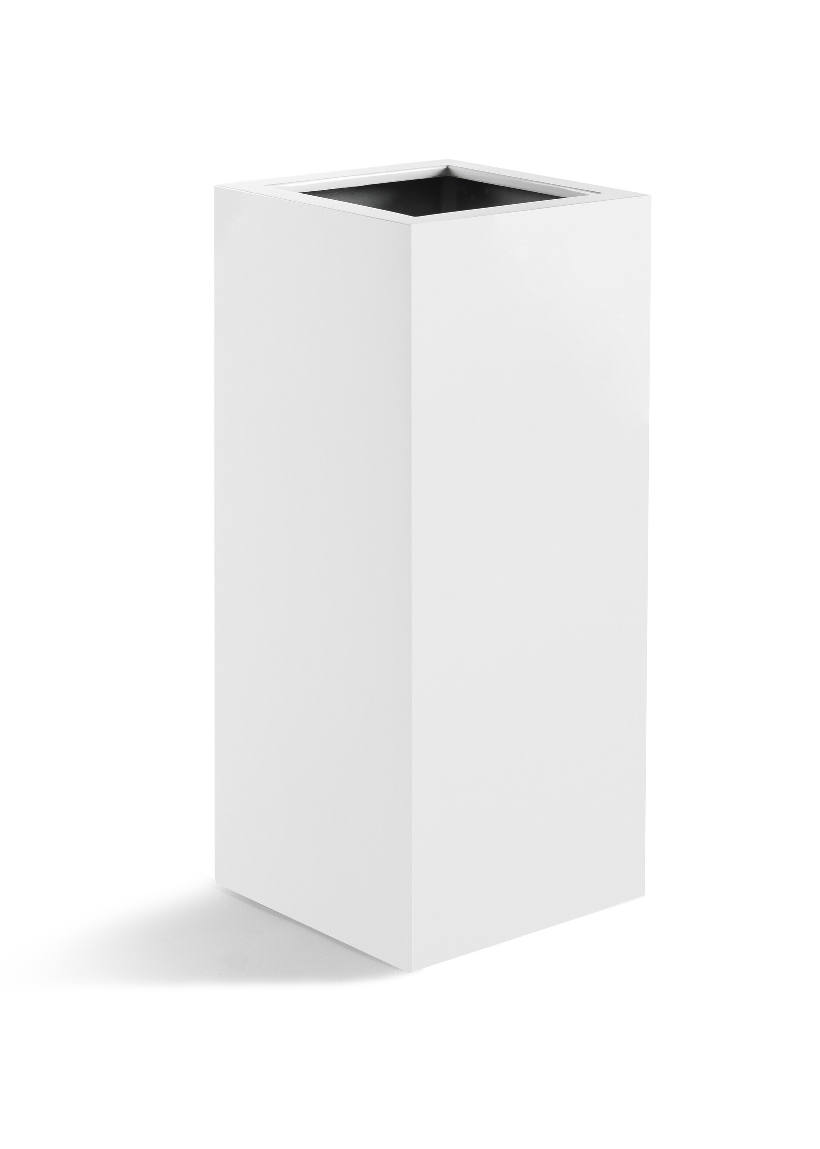 Luca Lifestyle - Argento Pflanzkübel ''Argento High Cube'' Weiß Matt Quadratisch Fiberglas