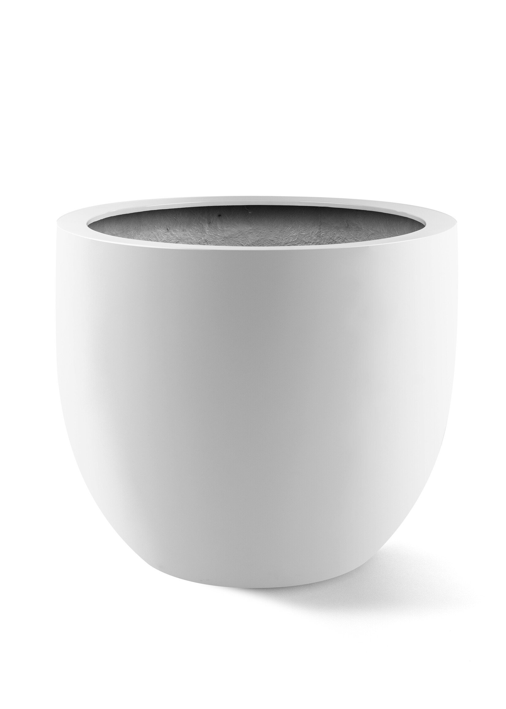 Luca Lifestyle - Argento Pflanzkübel "Argento New Egg Pot" Weiß Matt Rund Fiberglas