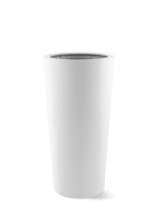 Luca Lifestyle - Argento Pflanzkübel "Argento Vase" Weiß Matt Rund Fiberglas