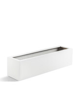 Luca Lifestyle - Argento Pflanzkasten ''Argento Small Box'' Weiß Matt Rechteckig Fiberglas