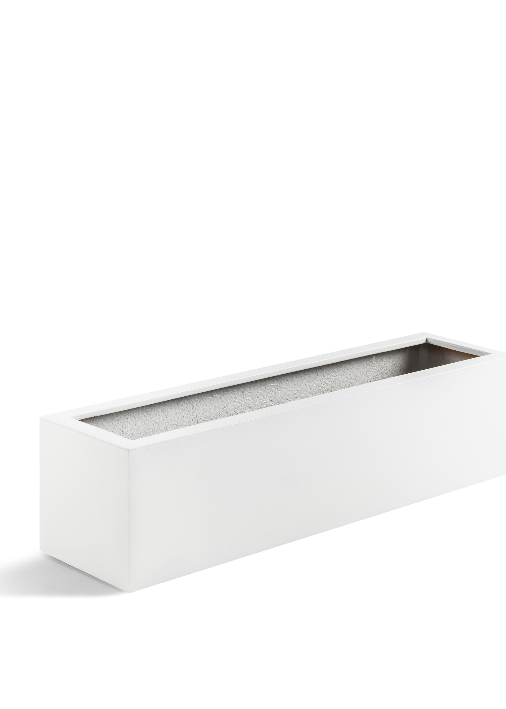 Luca Lifestyle - Argento Pflanzkasten ''Argento Small Box'' Weiß Matt Rechteckig Fiberglas