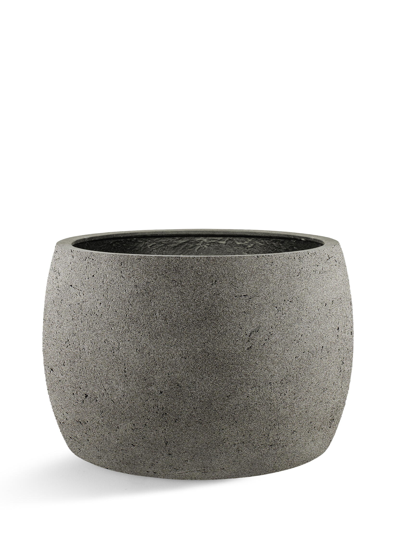Luca Lifestyle - Grigio Pflanzkübel ''Grigio Modern Bowl'' Grau Rund Fiberglas