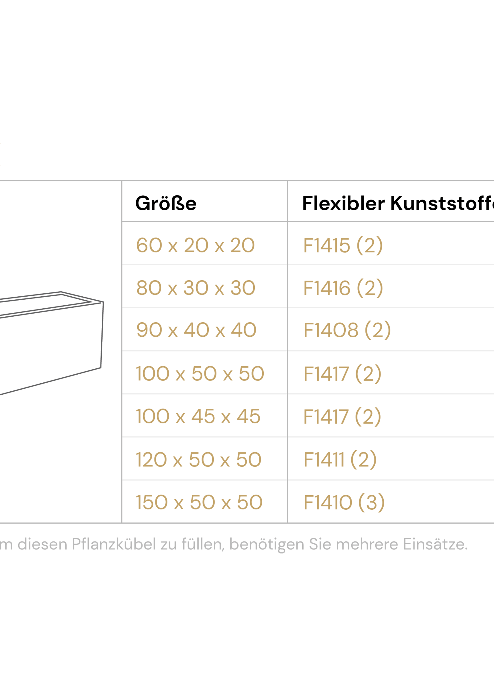 Luca Lifestyle - Terreno Pflanzkübel ''Terreno Box'' Sand Rechteckig Fiberglas