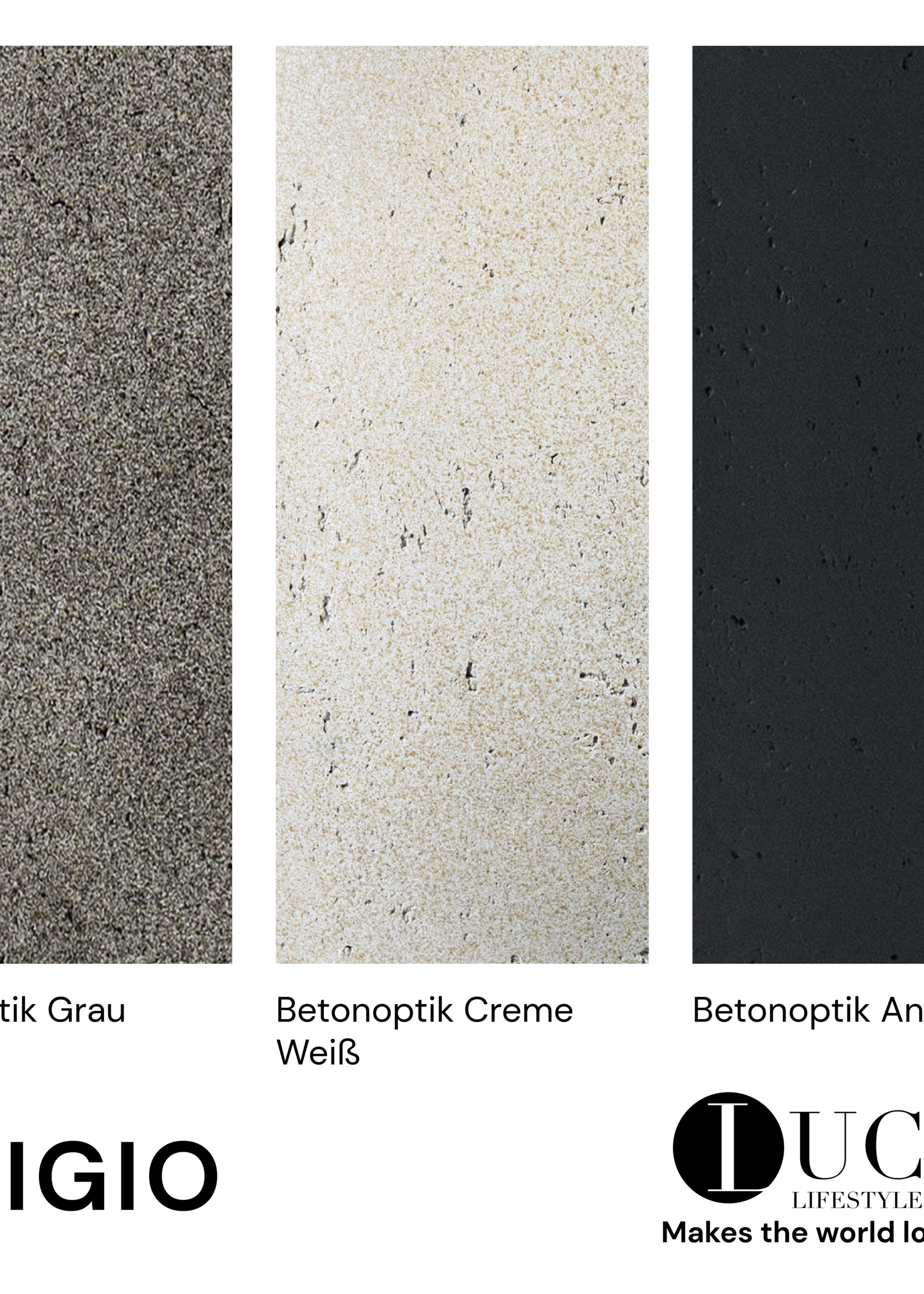Luca Lifestyle - Grigio Pflanzkübel ''Grigio Classico'' Grau Rund Fiberglas