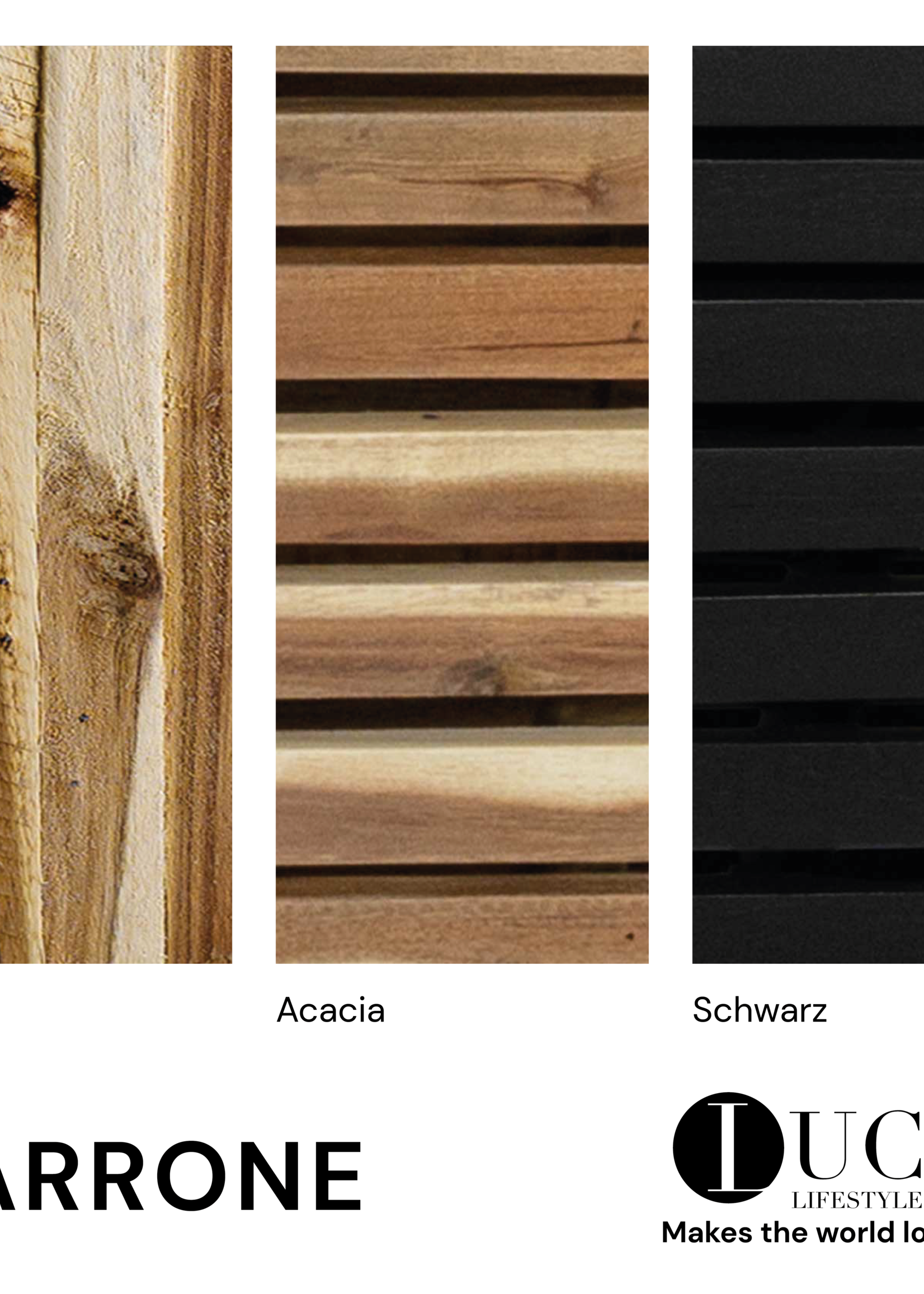 Luca Lifestyle - Marrone Pflanzkasten "Marrone Orizzontale Cube" Schwarz Quadratisch Holz