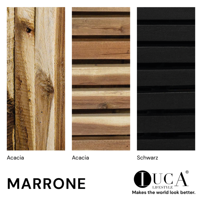 Pflanzkübel "Marrone Verticale Small Box” Acacia Rechteckig Holz
