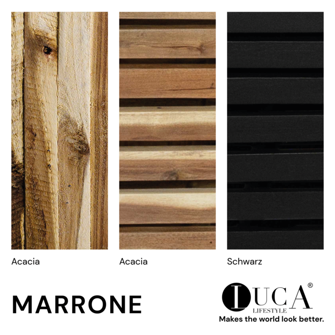 Pflanzkübel "Marrone Acacia Cube" Acacia Holz