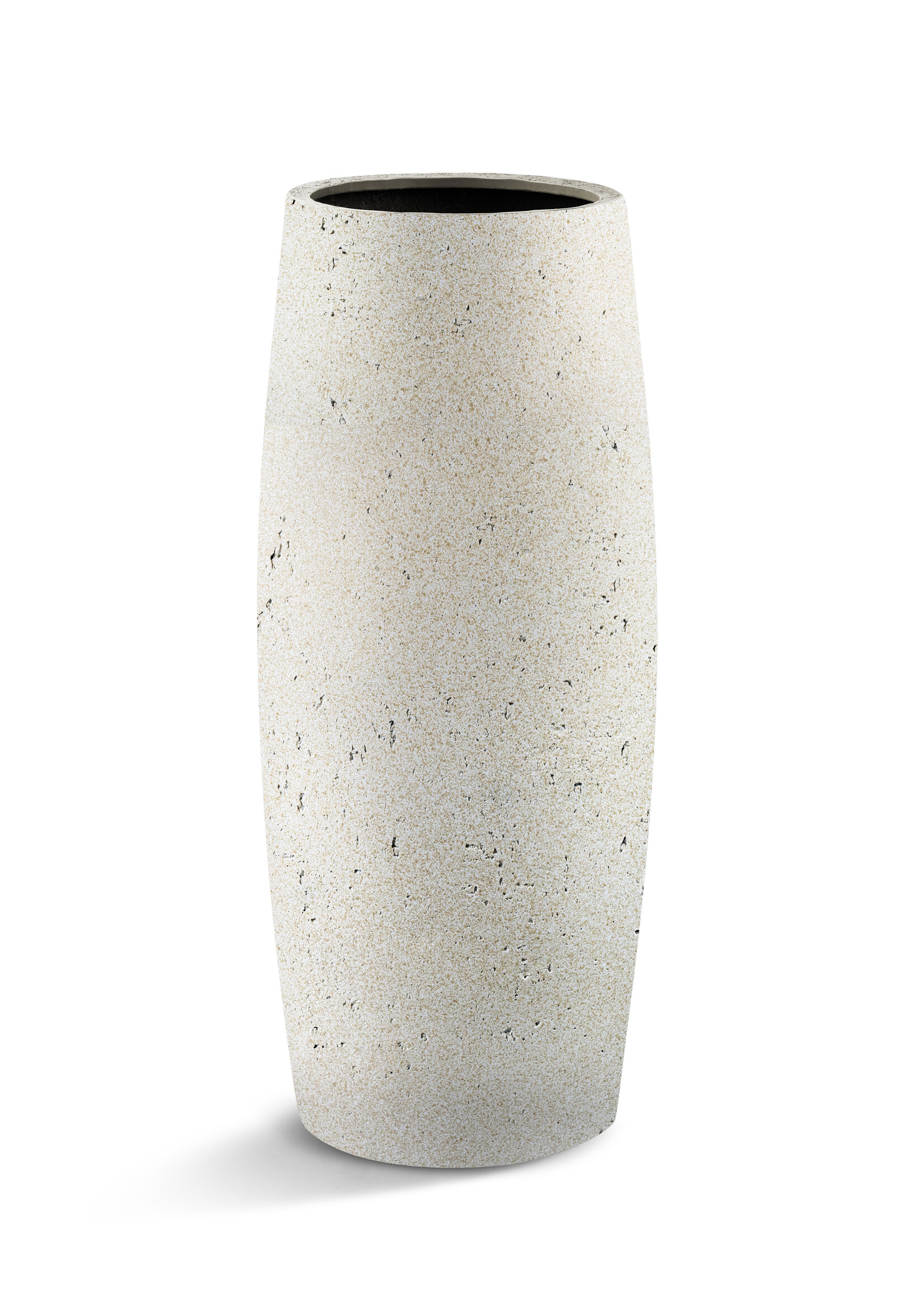 Luca Lifestyle - Grigio Pflanzkübel ''Grigio Modern Vase'' Creme Weiß Rund Fiberglas