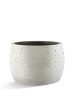 Luca Lifestyle - Grigio Pflanzkübel ''Grigio Modern Bowl'' Creme Weiß Rund Fiberglas