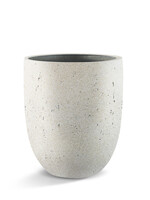 Luca Lifestyle - Grigio Pflanzkübel "Grigio Tall Egg Pot" Creme Weiß Rund Fiberglas